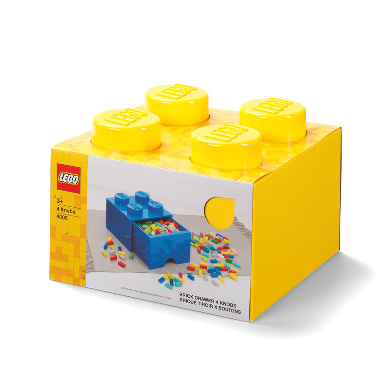 LEGO 4-Stud Yellow Storage Brick Drawer Storage Container imported from the UK