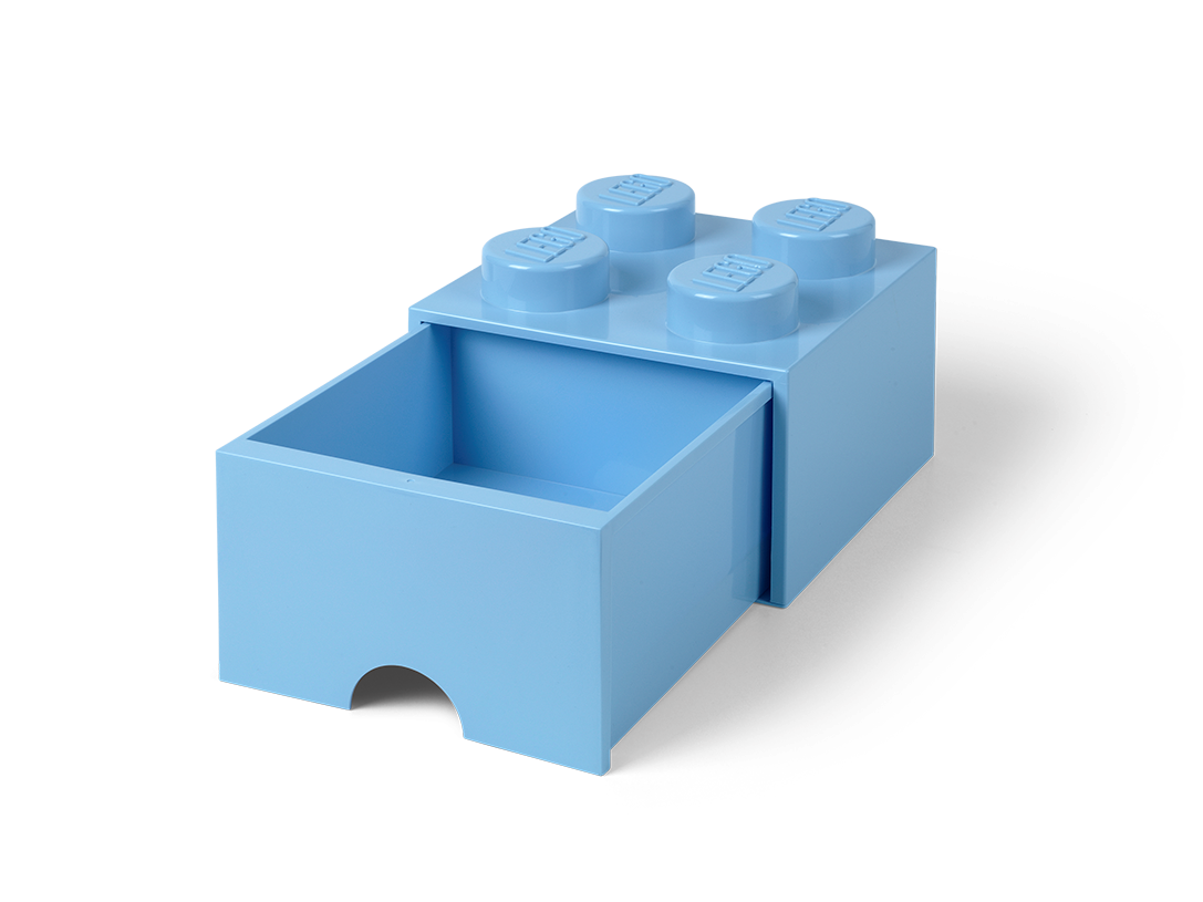 4-Stud Brick Drawer - Light Blue