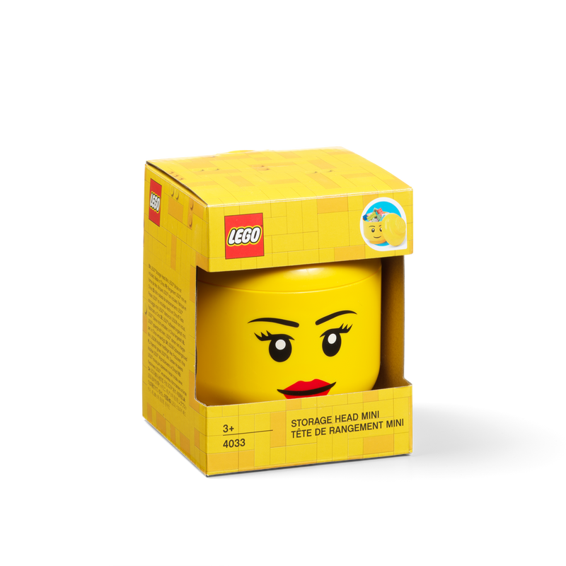 LEGO Storage Head Mini Girl, UK version storage brick container