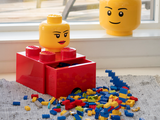 LEGO Storage Head Mini Girl, UK version storage brick container