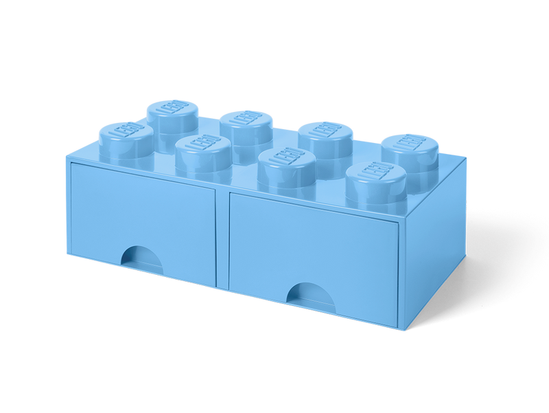 8-Stud Brick Drawer - Light Blue