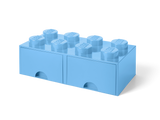 8-Stud Brick Drawer - Light Blue