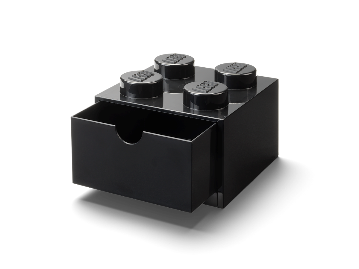 4-Stud Desk Drawer - Black