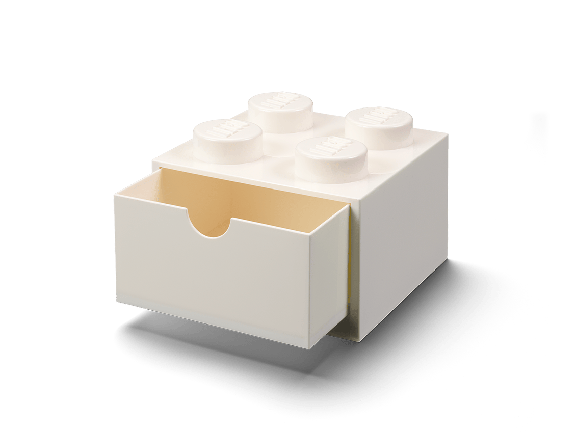 LEGO 4-Stud Desk Drawer Storage White (British brand)