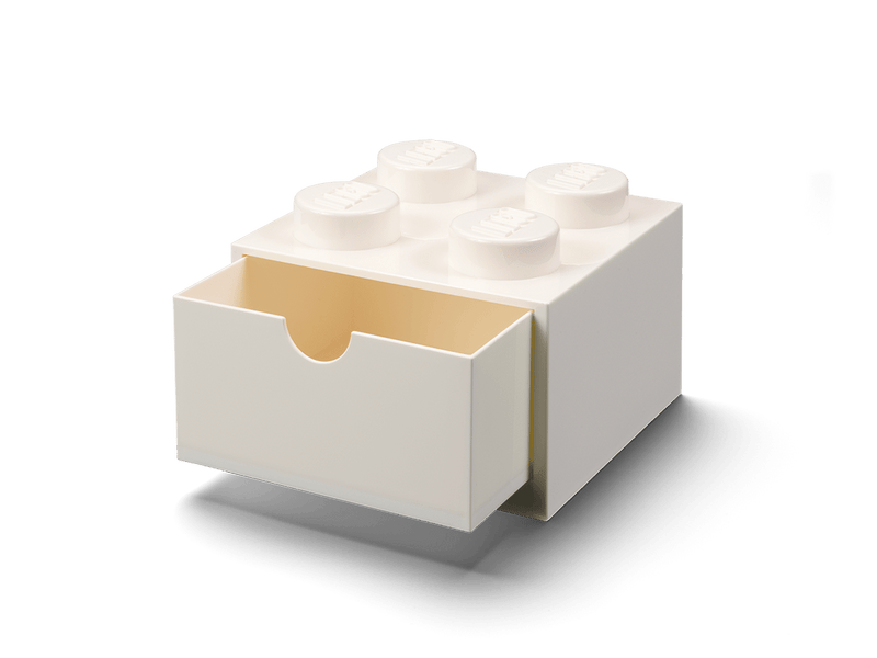 LEGO 4-Stud Desk Drawer Storage White (British brand)