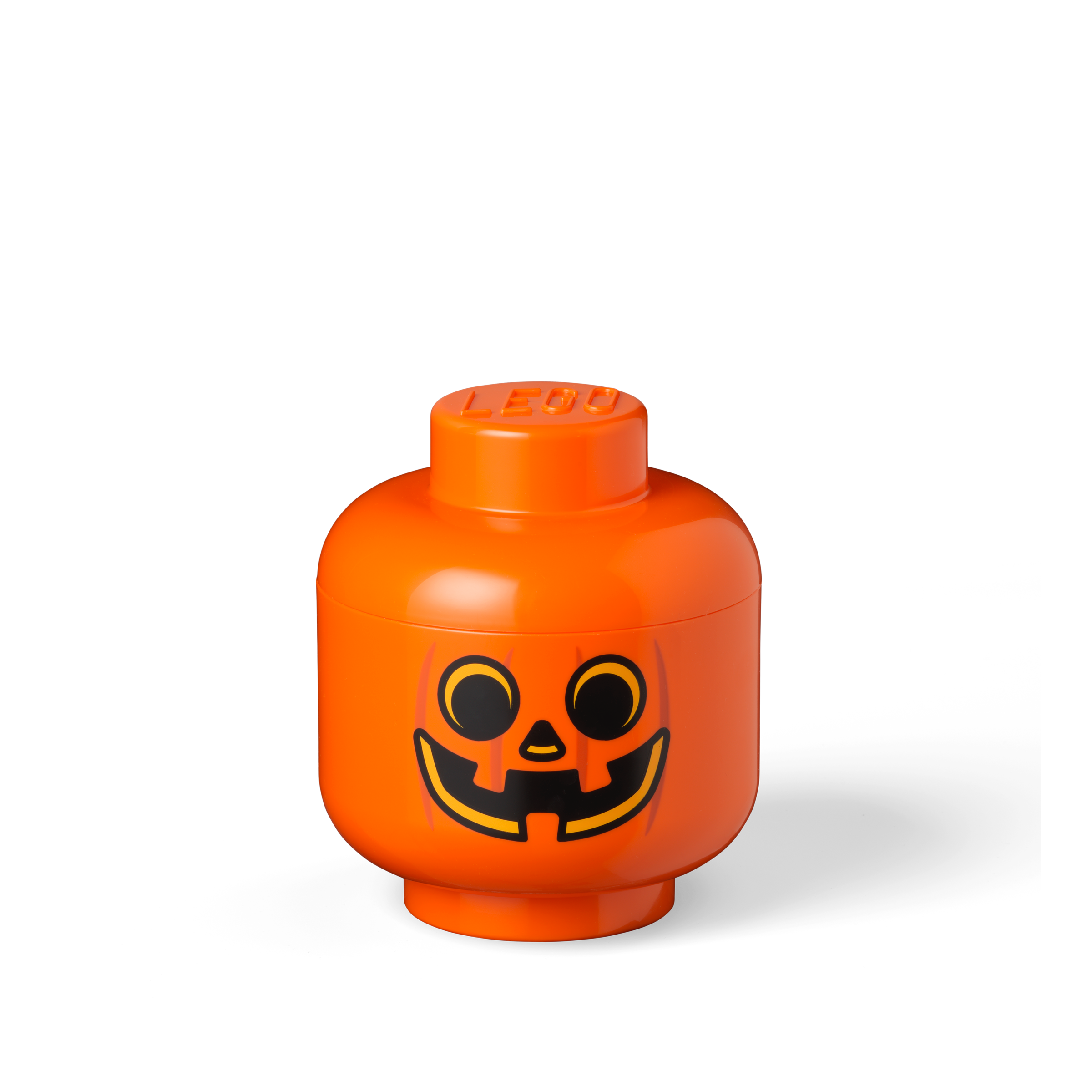 LEGO Storage Head Small Pumpkin Plastic Container (British brand)