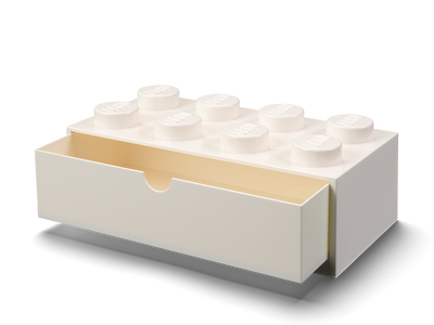 Lego 8-Knoppers Skrivebordsskuff - Hvit - Kjøp online hos McGrocer