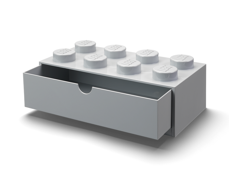 8-Stud Desk Drawer - Gray