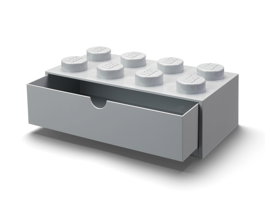 8-Stud Desk Drawer - Gray