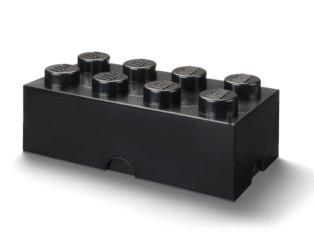 8-Stud Storage Brick - Black