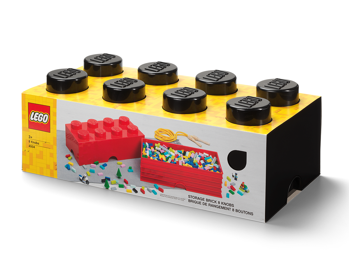 8-Stud Storage Brick - Black