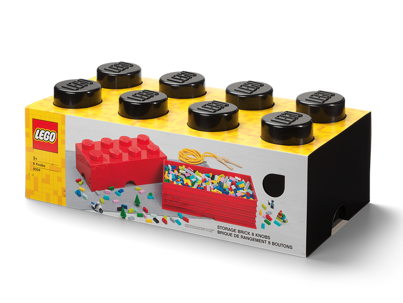 8-Stud Storage Brick - Black
