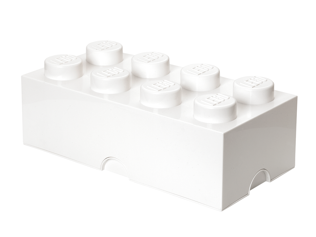 8-Stud Storage Brick - White