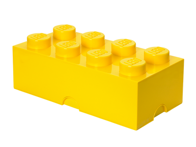 Lego 8 Stud Storage Brick Yellow- Buy online at McGrocer