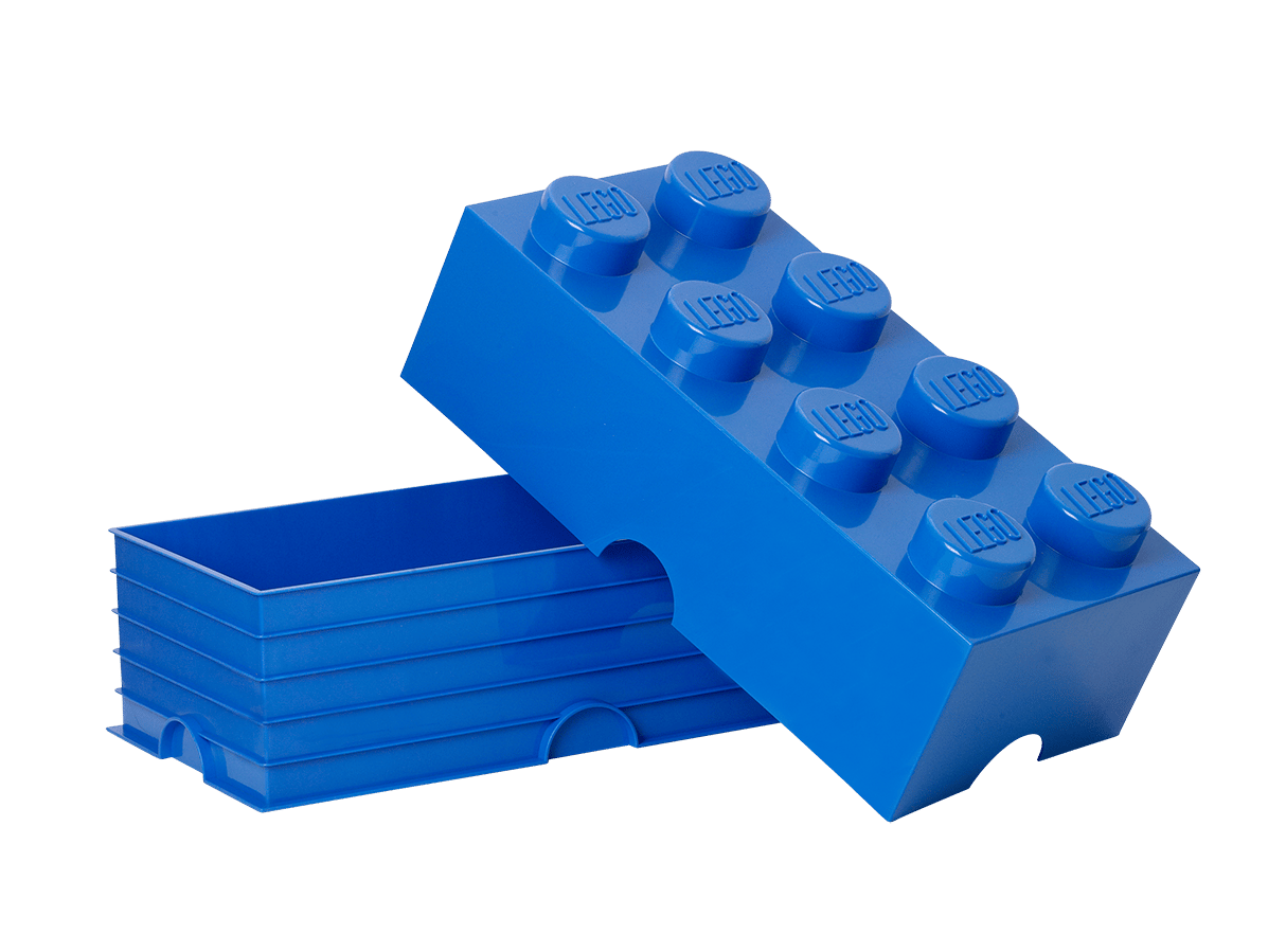 LEGO blue storage brick container imported from the UK