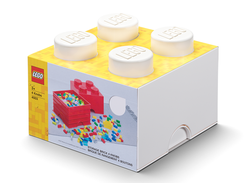 LEGO 4-Stud Storage Brick White (British brand)
