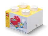 LEGO 4-Stud Storage Brick White (British brand)