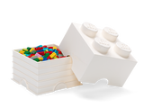 LEGO 4-Stud Storage Brick White (British brand)