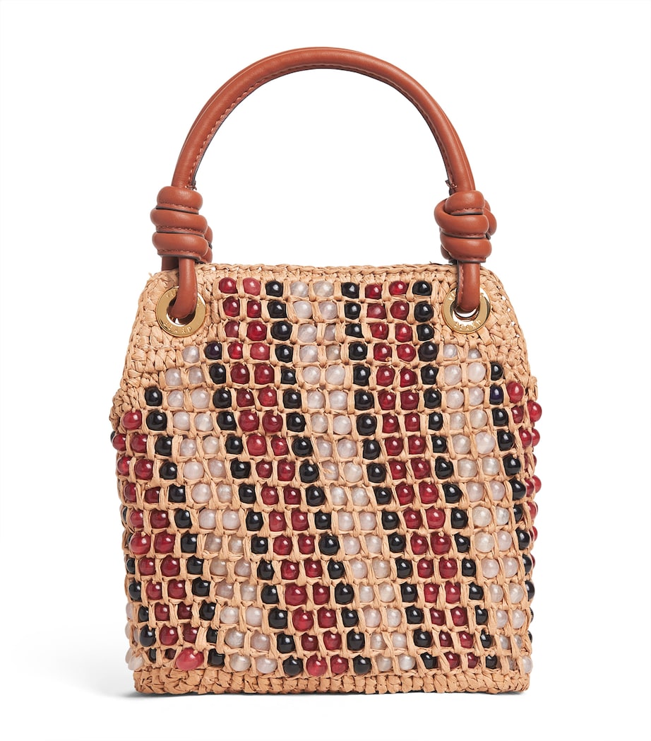 Petit sac seau perlé Veronica Beard, importé du Royaume-Uni