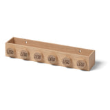 Wooden Book Rack Light Oak