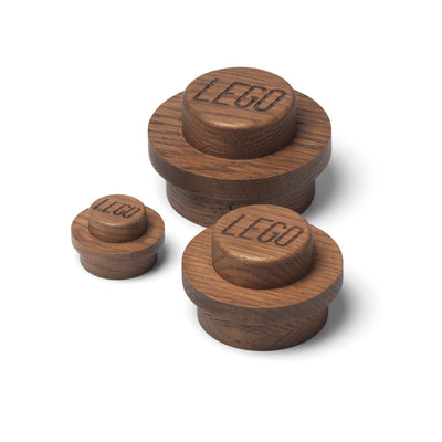 Lego Wooden Wall Hanger Set Dark Oak- Buy online at McGrocer