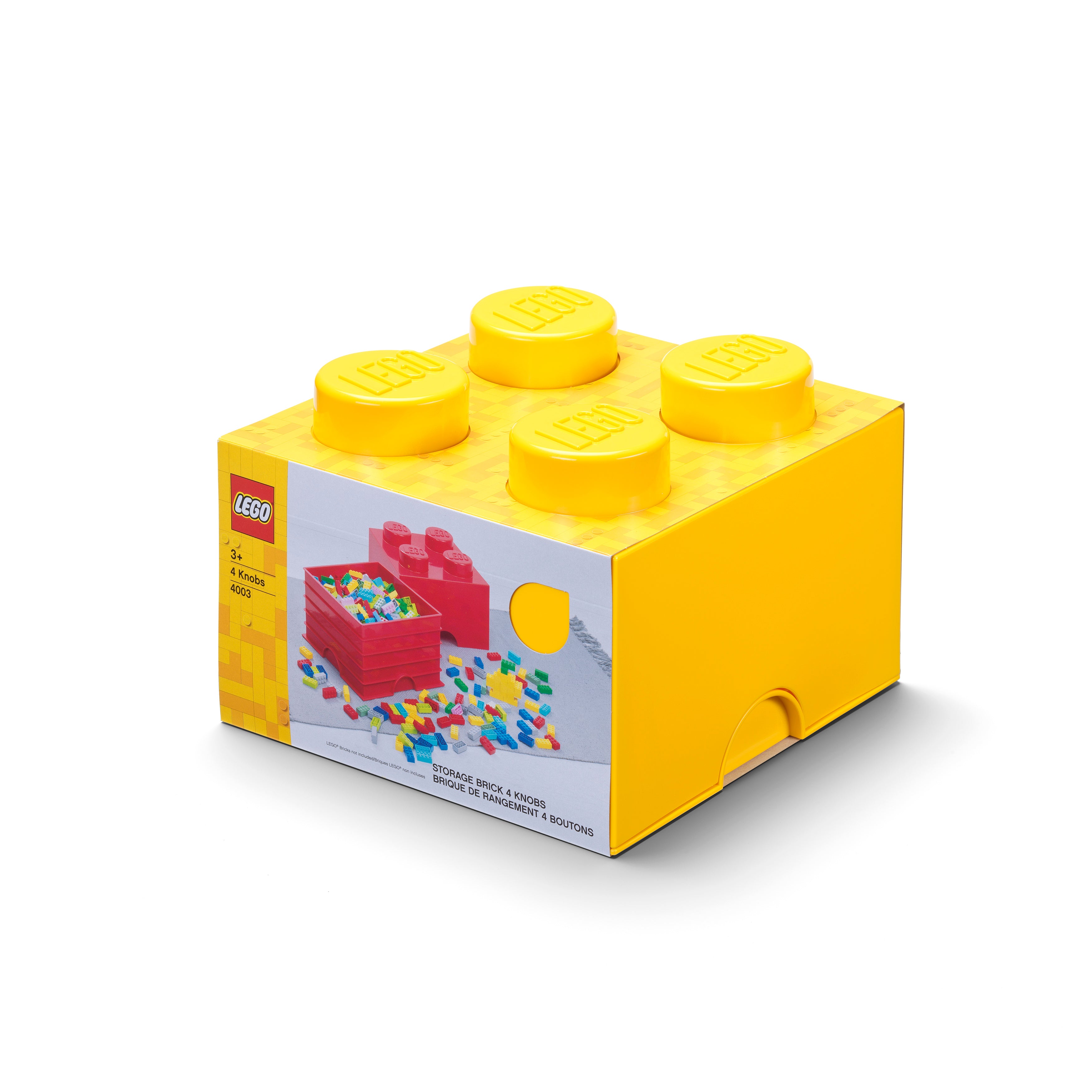 LEGO 4-Stud Storage Brick Yellow Container (British brand)