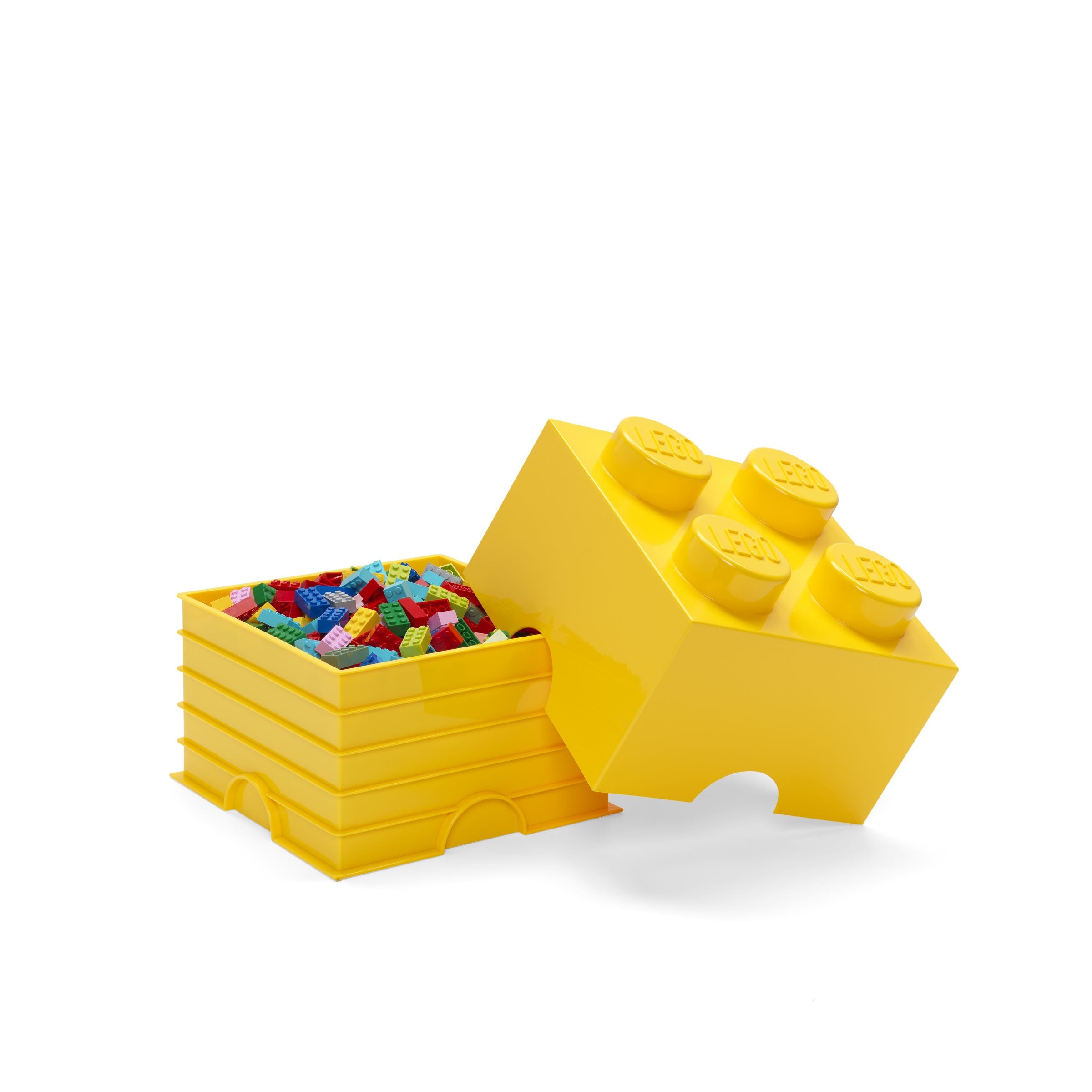 LEGO 4-Stud Storage Brick Yellow Container (British brand)