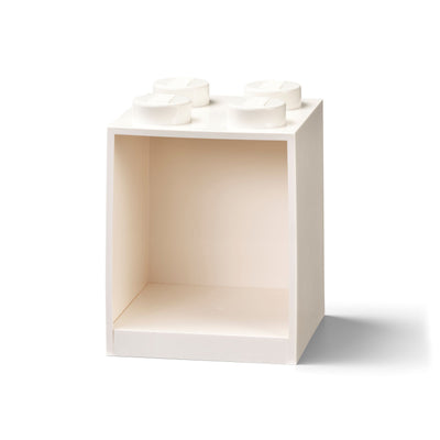 Estante de ladrillo de 4 montantes blanco