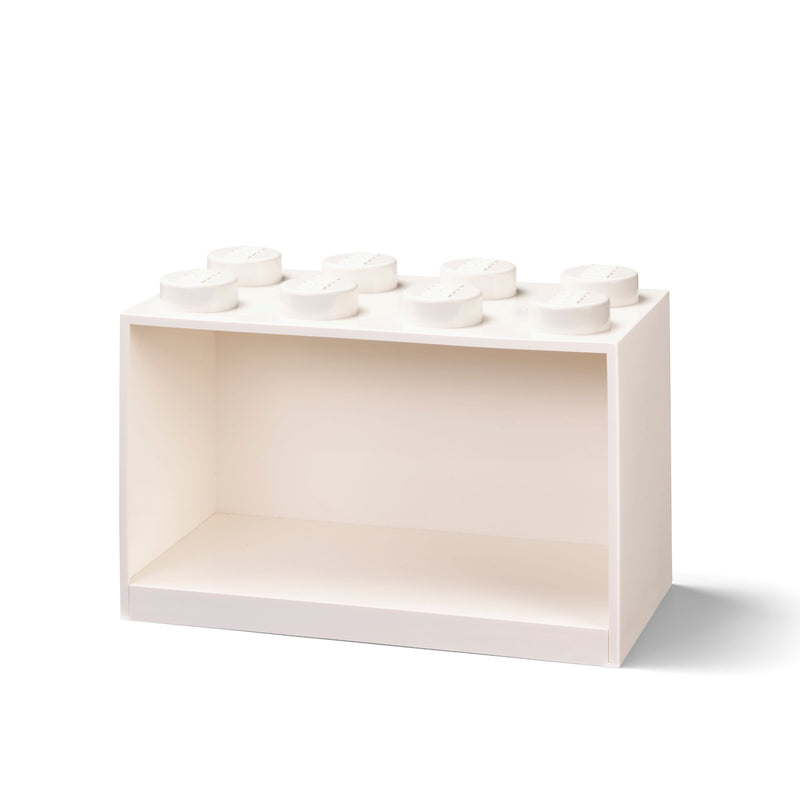 8-Stud Brick Shelf - White
