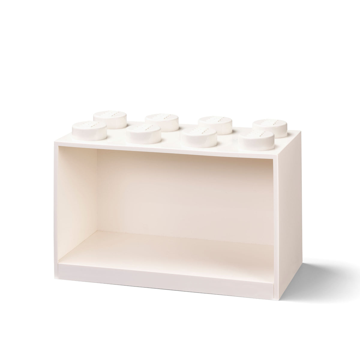 8-Stud Brick Shelf - White
