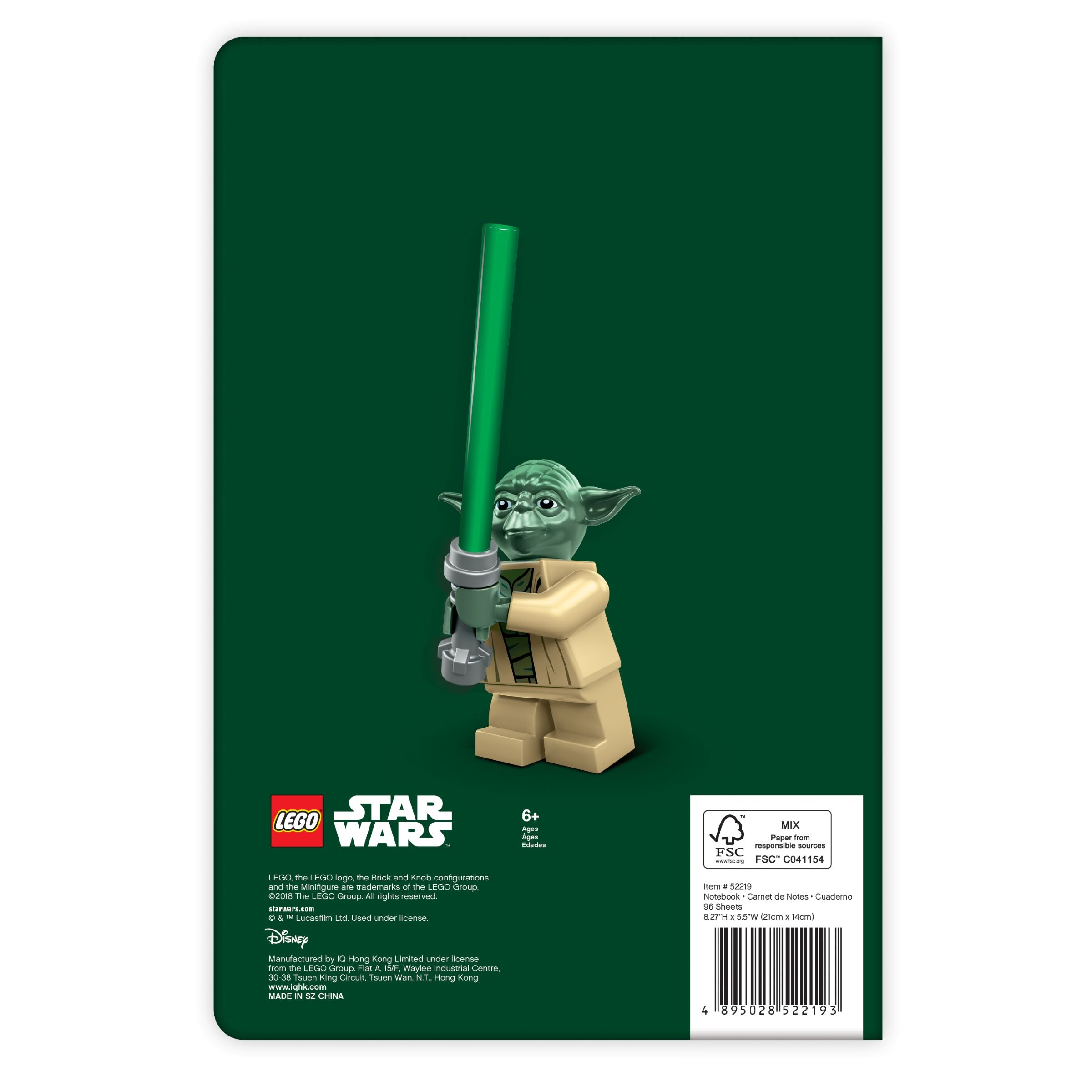 LEGO Star Wars Yoda Notebook 192 Pages (British brand)