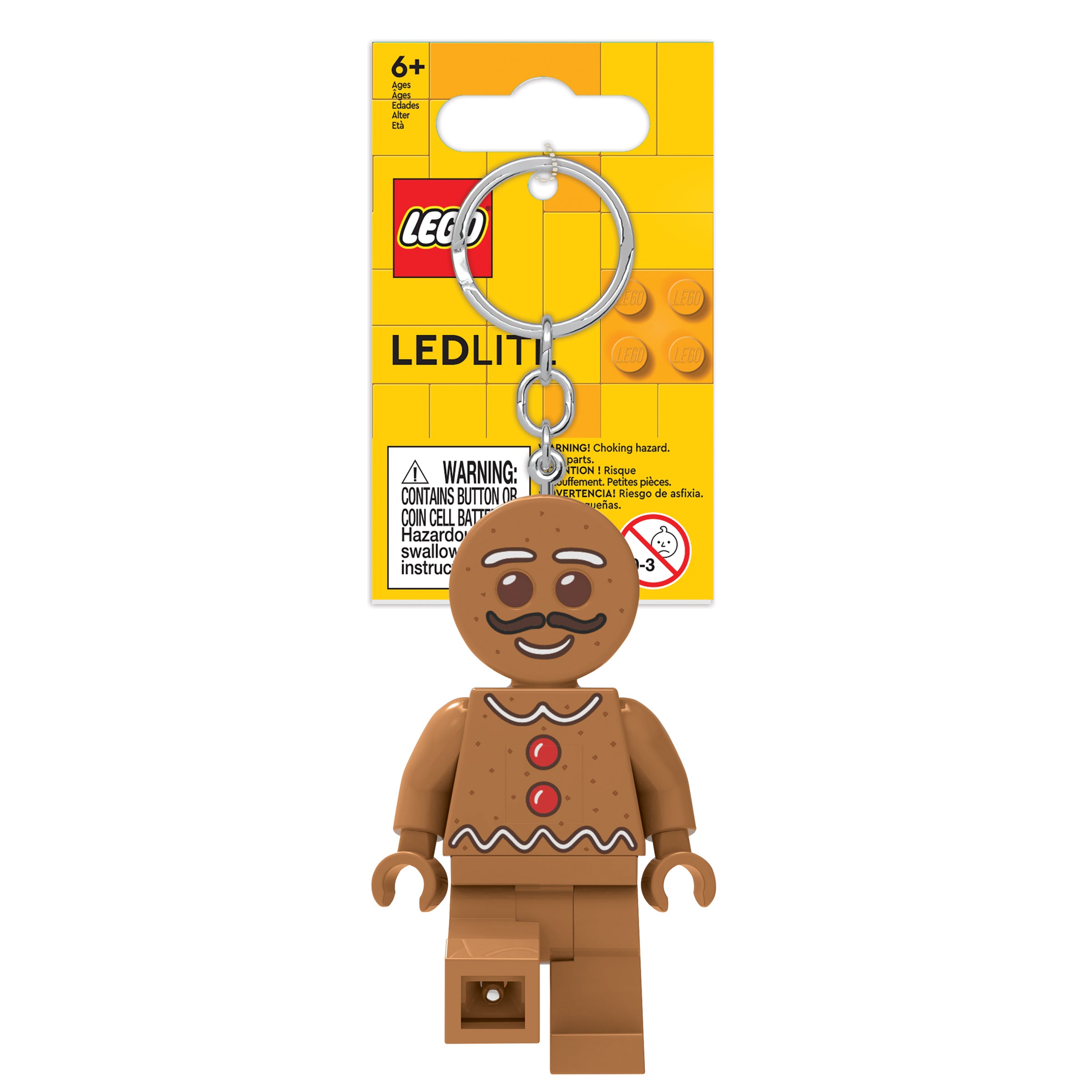 LEGO Gingerbread Man key light with LED feet, British product