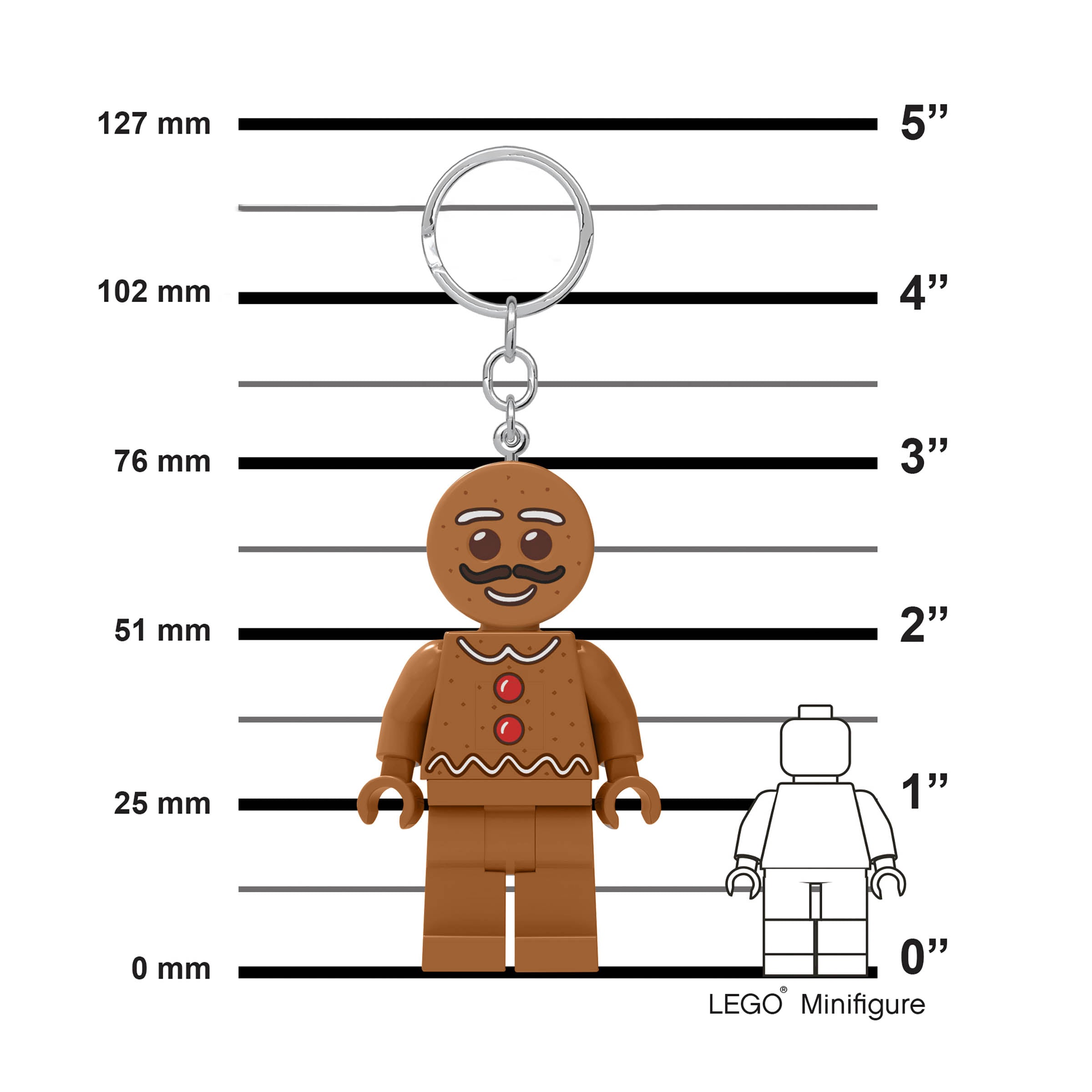 LEGO Gingerbread Man key light with LED feet, British product