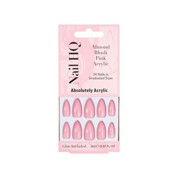 Nail HQ almond blush pink acrylic nails 24 pieces - British product