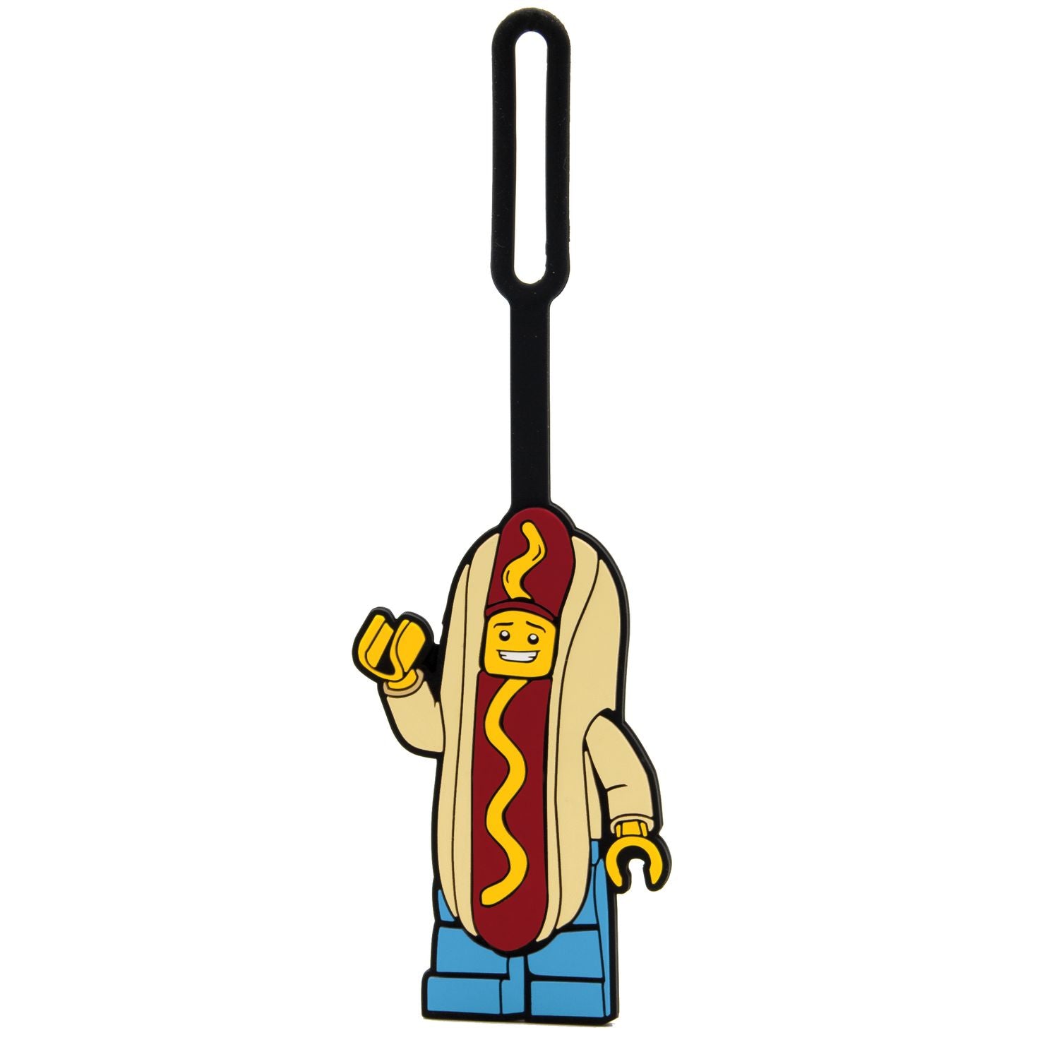 LEGO Hot Dog Guy silicone bag tag 18cm, UK version