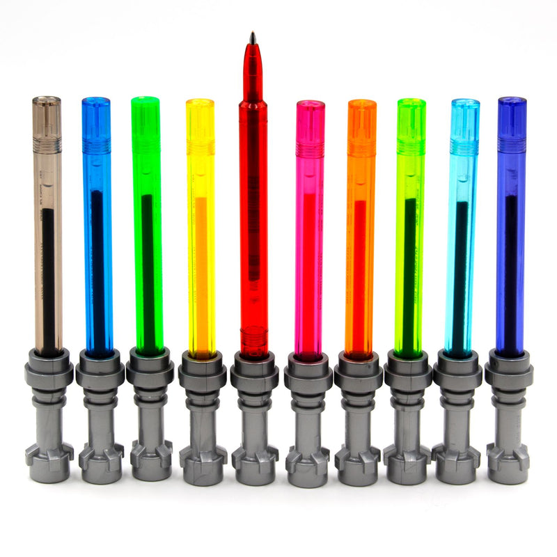 LEGO Star Wars Lightsaber gel pens 10-pack variant, UK version