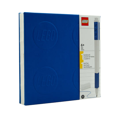 LEGO Notebook with Gel Pen Blue Stationery Set 15cm Square