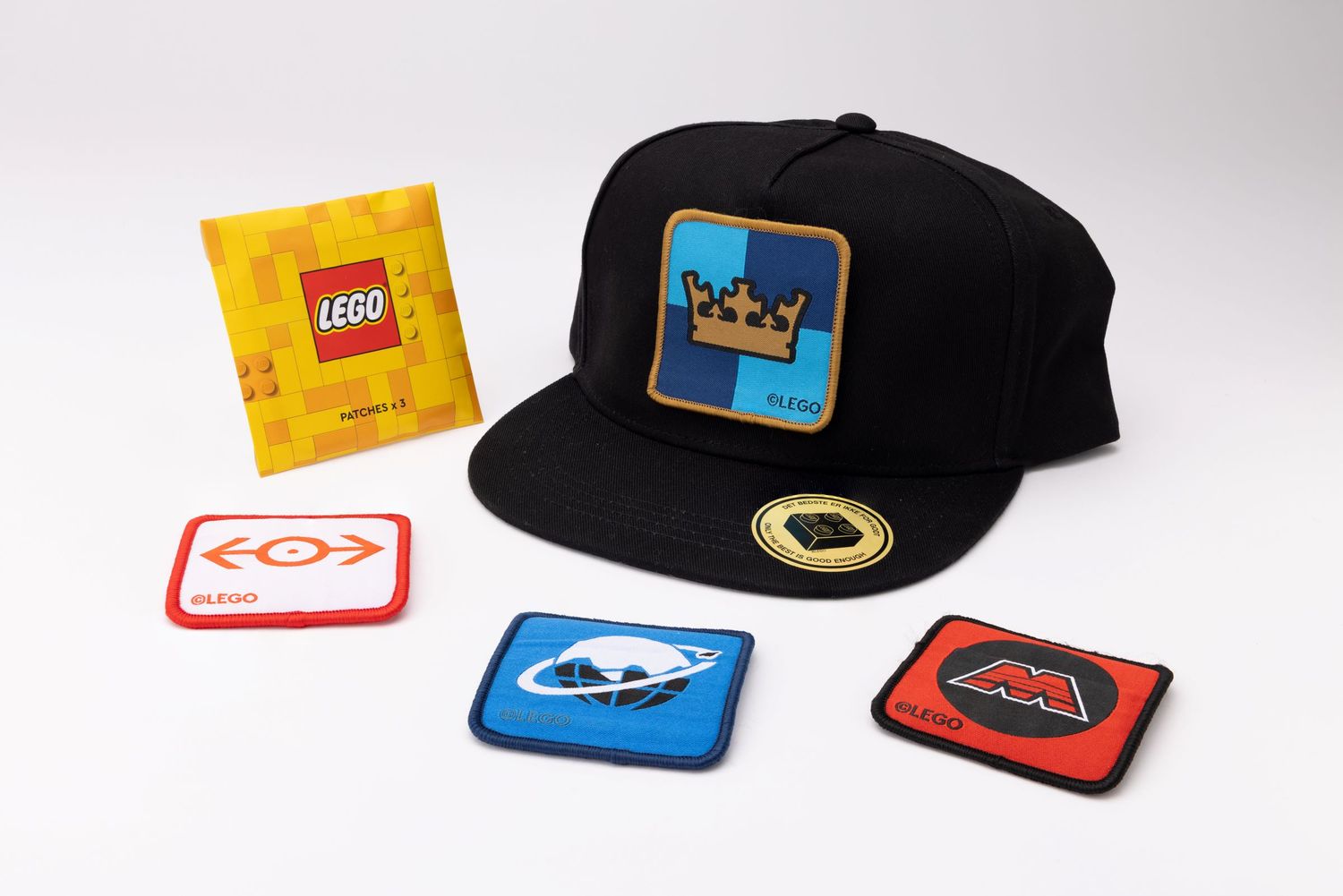 LEGO embroidered cap patches set of 3, UK version