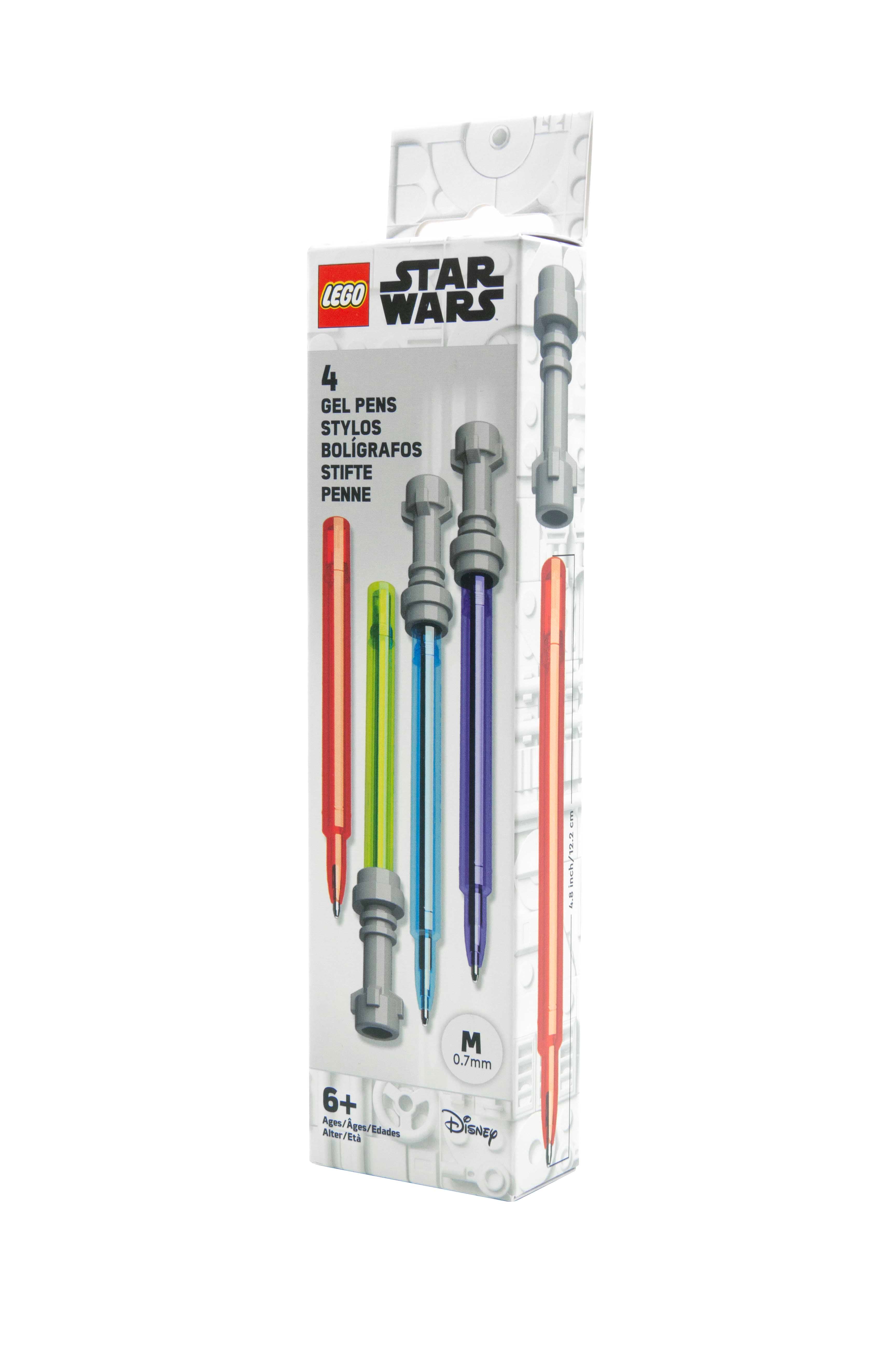 LEGO Lightsaber Gel Pens 4 Pack imported from the UK