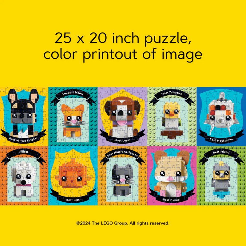 LEGO Pet Pals 1000 Piece Puzzle 50cm 63cm, imported from the UK