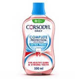 Corsodyl Complete Protection Gum Care Mouthwash Extra Fresh 500ml mouthwash Sainsburys   