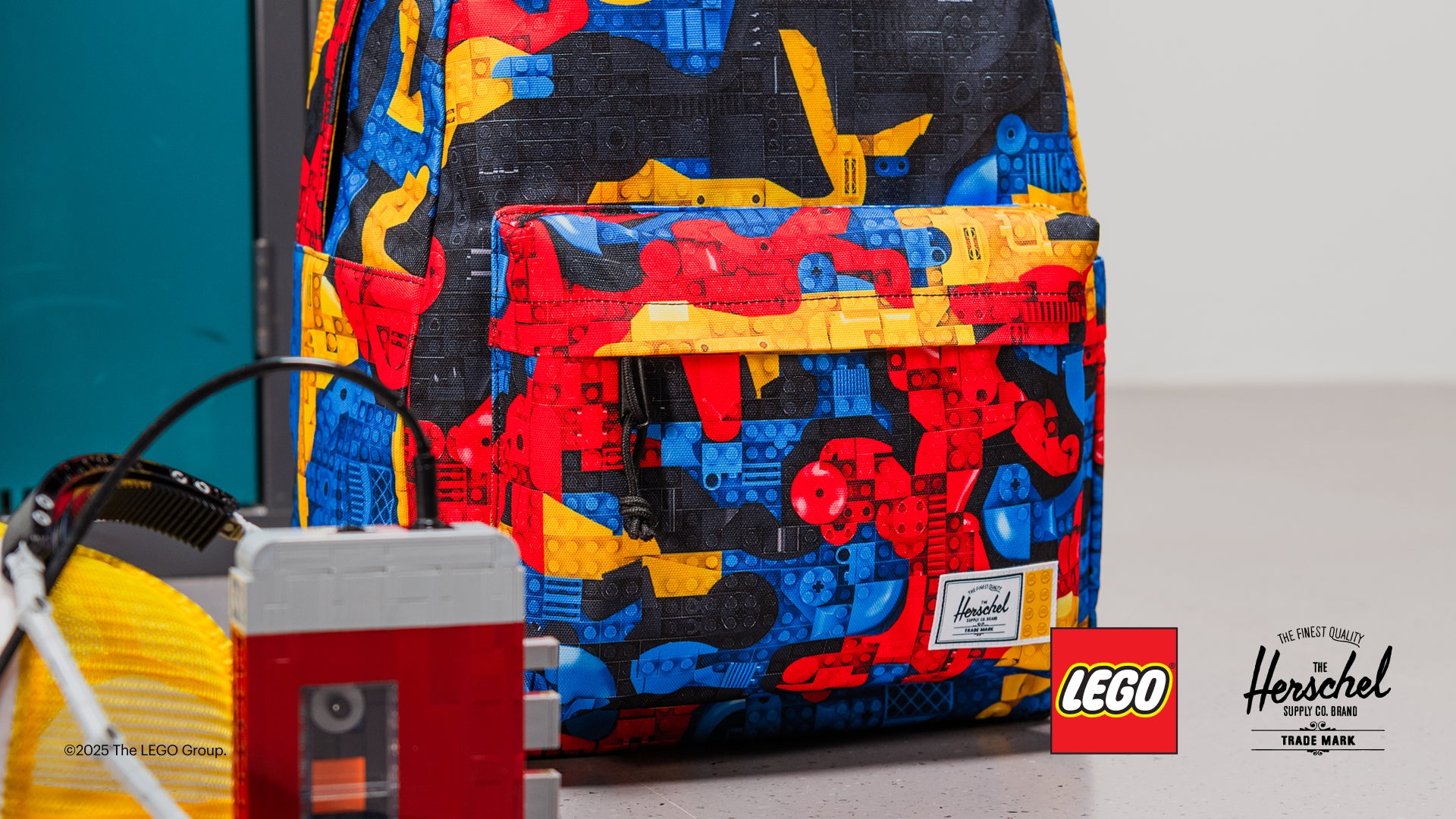 Herschel backpack abstract bricks pattern (British brand)