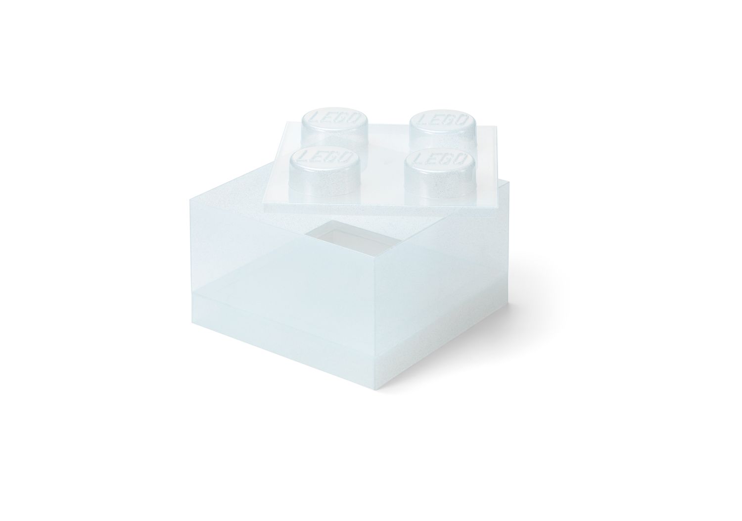 LEGO White Clear Brick-Shaped Storage Box (British brand)