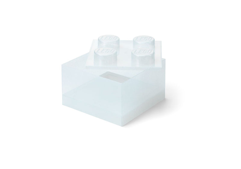 LEGO White Clear Brick-Shaped Storage Box (British brand)