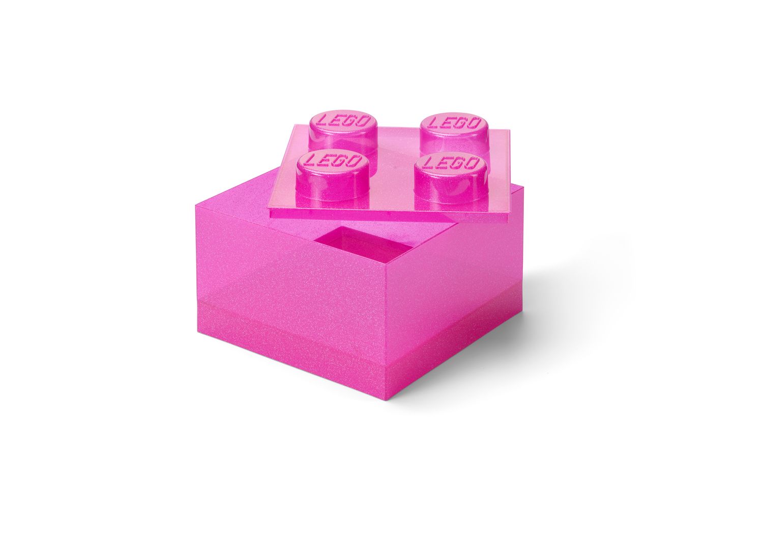 LEGO Pink Clear Brick Storage Box, imported from the UK