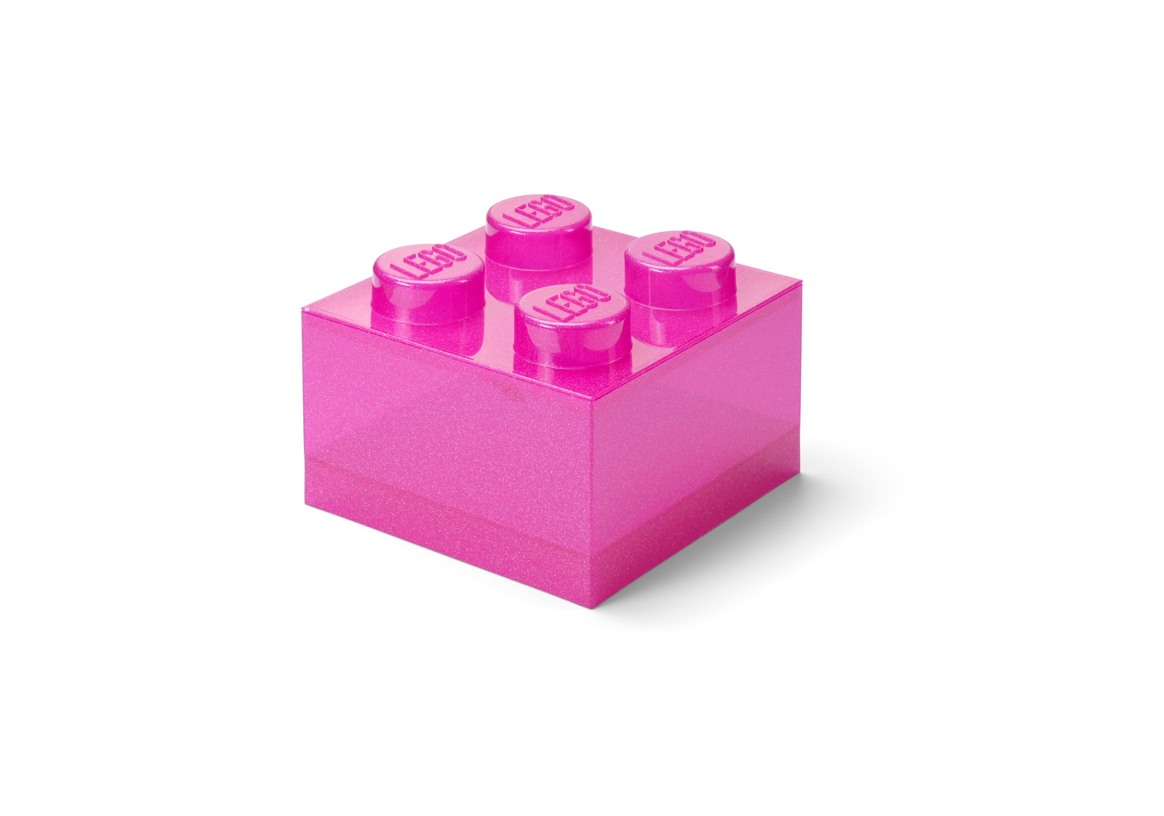 LEGO Pink Clear Brick Storage Box, imported from the UK