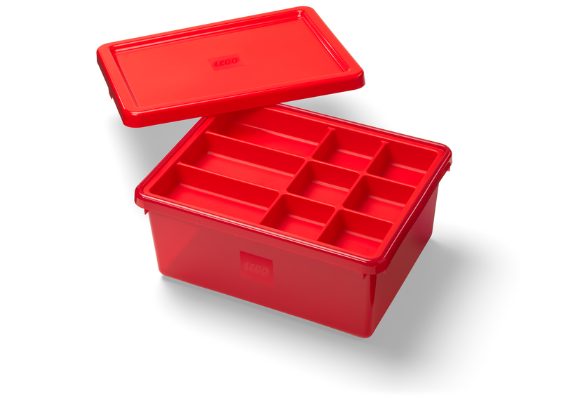 Red Compartment Storage Box