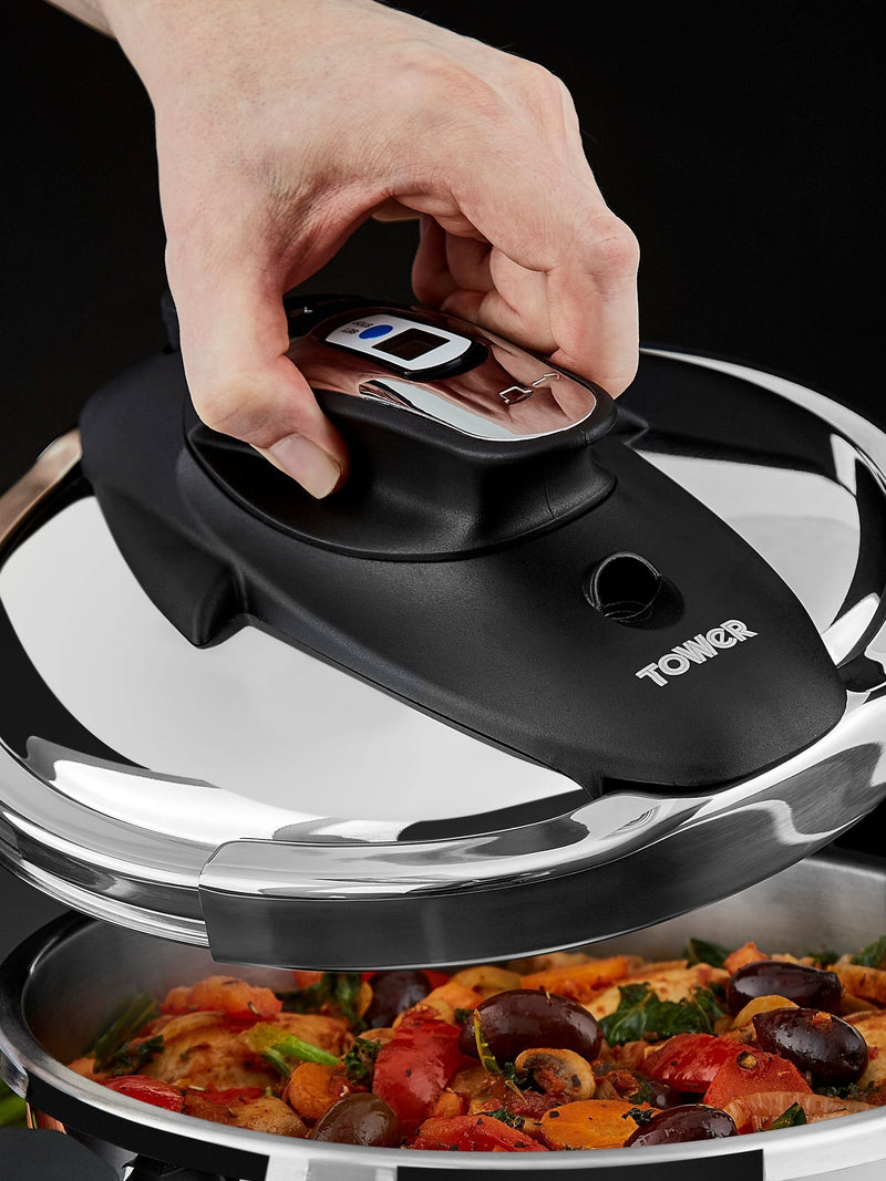 Tower Silver Ultima pressure cooker 6L - British product