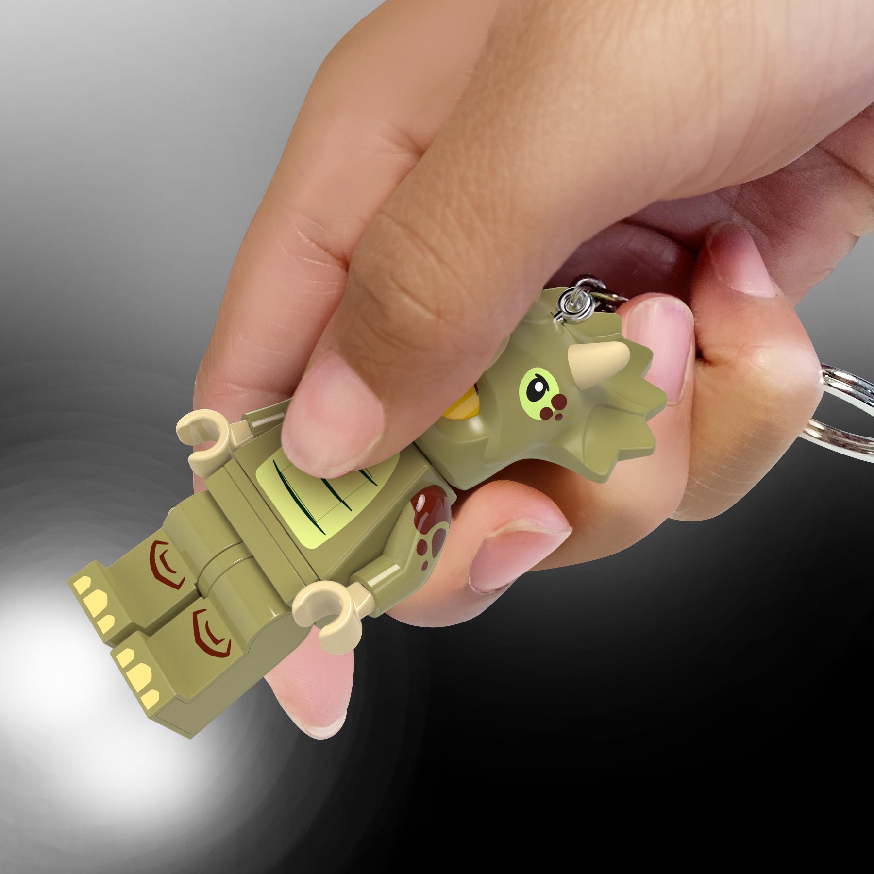 LEGO Triceratops costume key light with LED lights, UK version