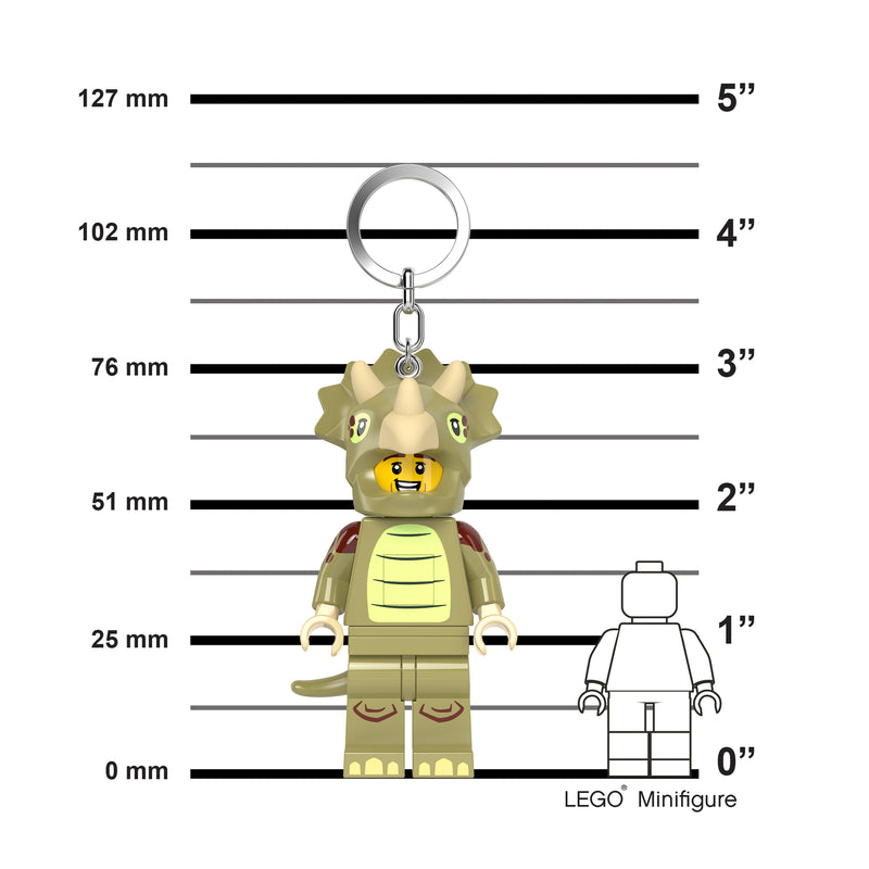 LEGO Triceratops costume key light with LED lights, UK version